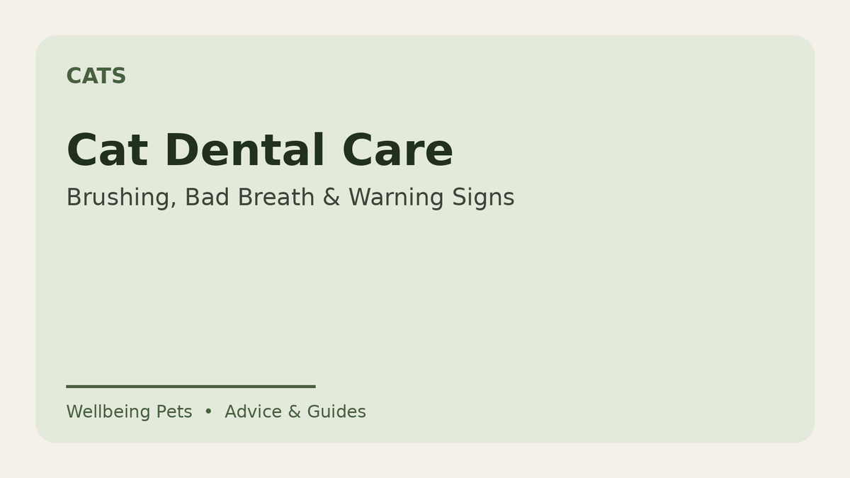 Cat dental care guide from Wellbeing Pets