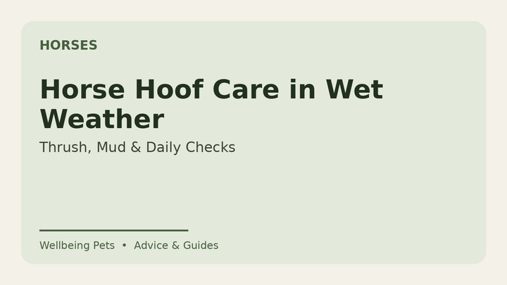 Horse hoof care in wet weather guide from Wellbeing Pets