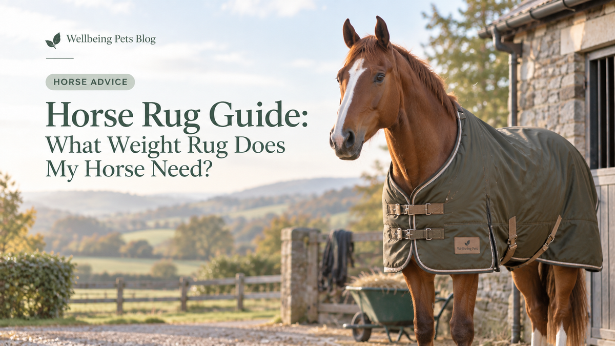 Horse wearing a turnout rug for the Wellbeing Pets horse rug weight guide