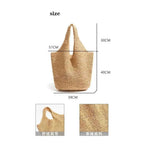 Slouchy Raffia Tote Bag Straw Beach Bag