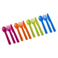 Adisa Multi Coloured Plastic 12 Piece Cutlery Set