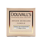Organic Argan Skincare Candle, Orange & Frankincense 180g | Intensely Nourishing Body Treatment