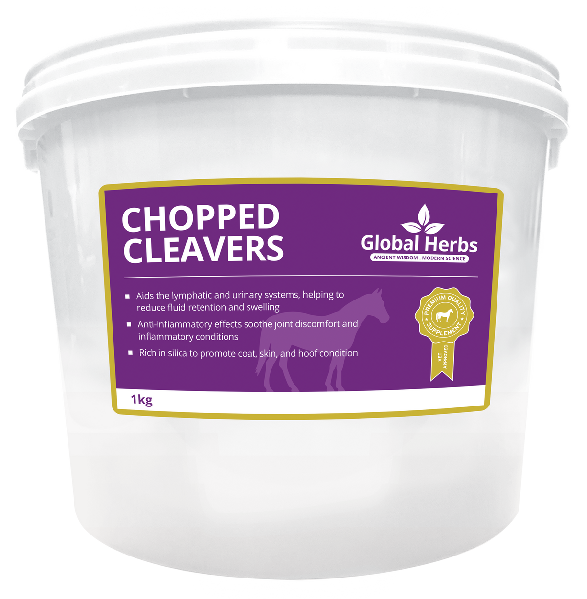 Global Herbs Chopped Cleavers for Horses - Wellbeing Pets