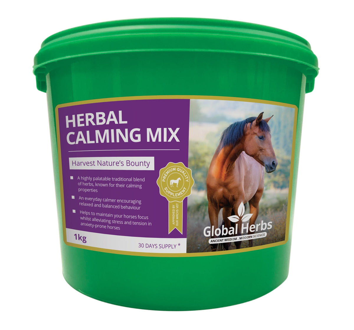 Global Herbs Herbal Calming Mix for Horses - Wellbeing Pets