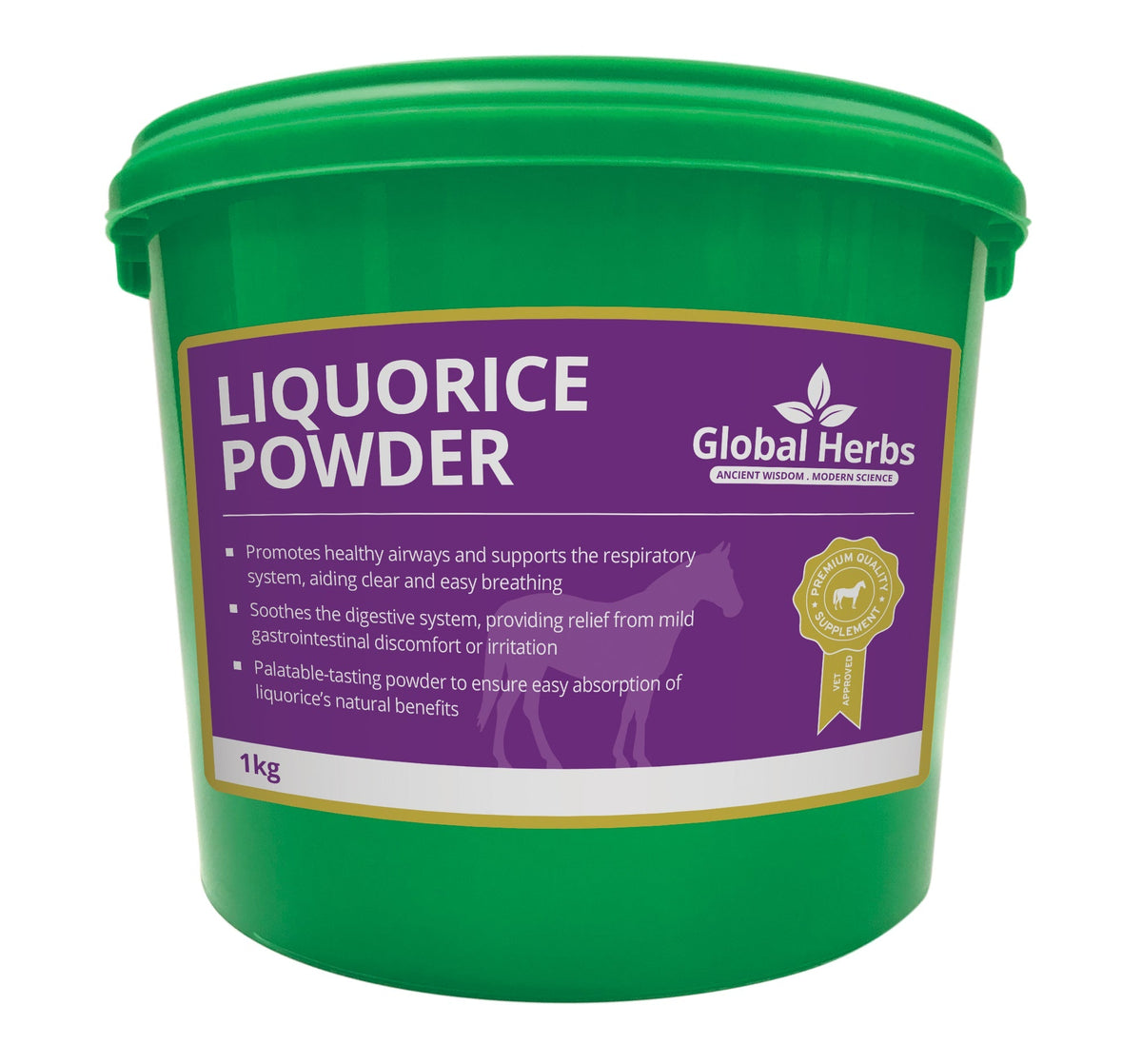 Global Herbs Liquorice powder for Horses - Wellbeing Pets