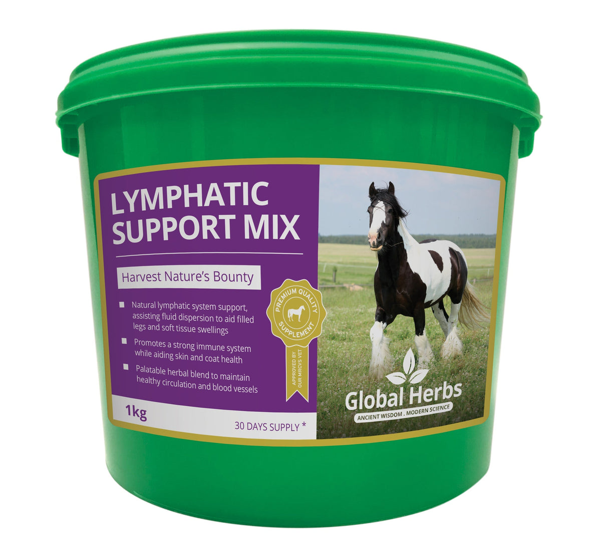 Global Herbs Lymphatic Support Mix for Horses - Wellbeing Pets