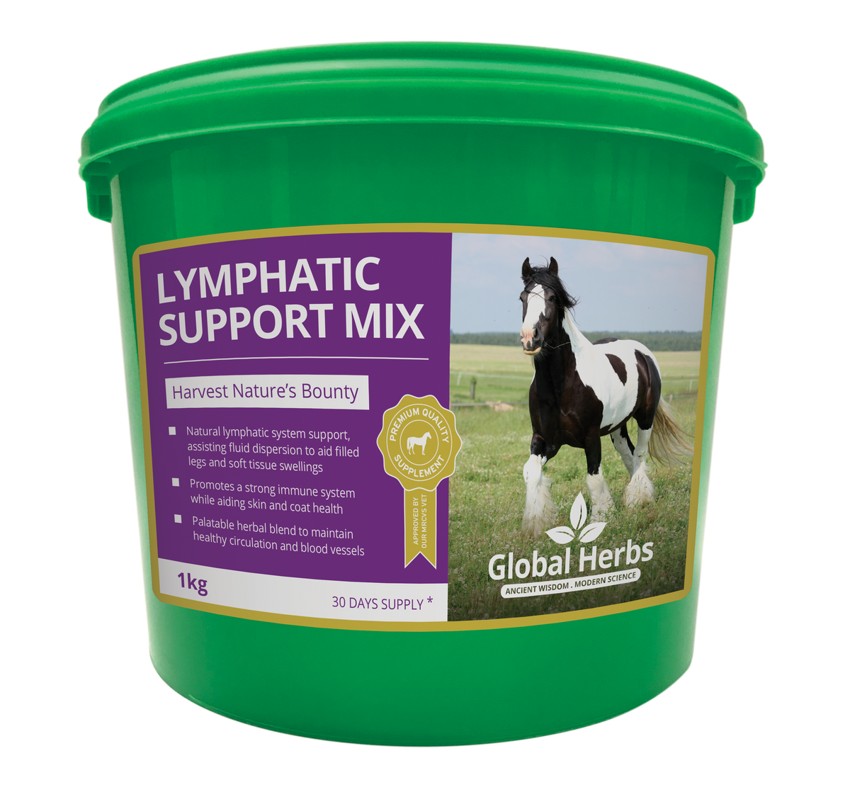 Global Herbs Lymphatic Support Mix for Horses - image 2 - Wellbeing Pets