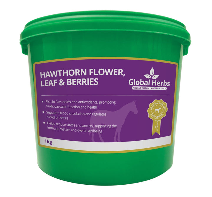 Global Herbs Hawthorn Flower/Leaf & Berries for Horses