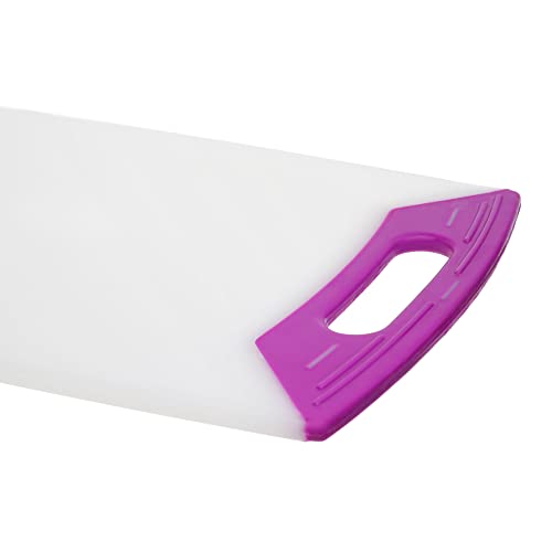 London Boutique Chopping Board - Chopping Board Set - 4 Pieces Set - Heavy Duty Plastic - Non-Slip Rubber Feet - Purple Color - for Dairy Products - 42.5cm*25.5cm