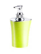 London Boutique Bathroom Accessories 5 piece Set Colour Matching Bin Soap Dish Soap Dispenser Toothbrush Holder Tumbler (Green)