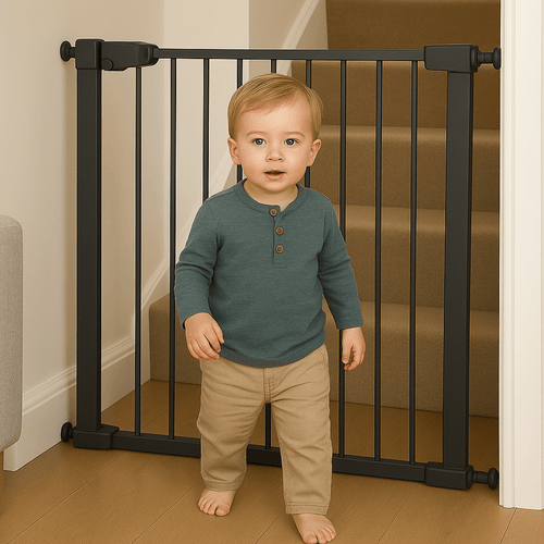 2x FYLO Baby Safety Stair Gate Pressure Fit Extra Wide - Grey