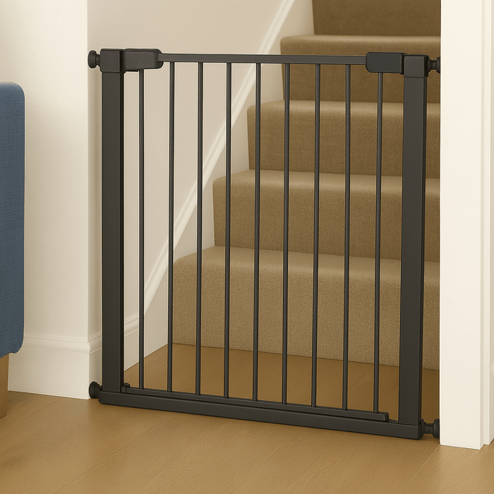 2x FYLO Baby Safety Stair Gate Pressure Fit Extra Wide - Grey