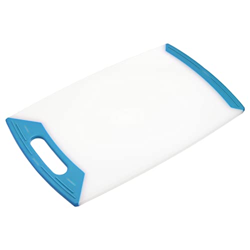 London Boutique Chopping Board - Chopping Board Set - 4 Pieces Set - Heavy Duty BPA Free - Non-Slip Rubber Feet - Blue Color - for Raw Fish - 42.5cm*25.5cm
