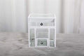 London Boutique Large Makeup Organiser Cosmetic Storage Makeup Brush Holder with Lid Dustproof Pearls (White)