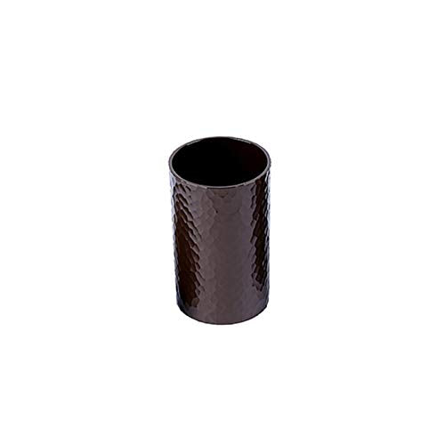 London Boutique 4 Pieces Bathroom Accessory Set Soap Dispenser Toothbrush Holder Tumbler Soap Dish White Black Brown (Black)