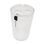 London Boutique 4 Pieces Bathroom Accessory Set Clear Soap Dispenser Toothbrush Holder Tumbler Soap dish (Clear White)