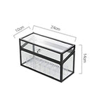 London Boutique Lipstick Organiser 21 Sections Lipstick Holder Storage with Lid Dustproof Extra High (Pine Green)
