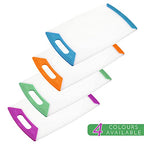 London Boutique Chopping Board - Chopping Board Set - 4 Pieces Set - Heavy Duty Plastic - Non-Slip Rubber Feet - Purple Color - for Dairy Products - 42.5cm*25.5cm