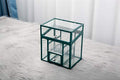 London Boutique Large Makeup Organiser Cosmetic Storage Makeup Brush Holder with Lid Dustproof Pearls (Pine Green)