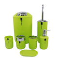 London Boutique Bathroom Accessory - 7 Pieces Set - Bath Set Bin with Lid - Toothbrush Holder - Tumbler - Soap Dish - Toilet Brush - Soap Dispenser - Cotton Box
