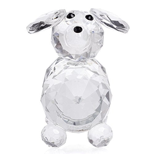 London Boutique Decorative Crystal Dog with swarovski crystal elements Gift Prsent (7508 Single)