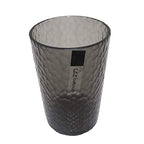 London Boutique 4 Pieces Bathroom Accessory Set Clear Soap Dispenser Toothbrush Holder Tumbler Soap dish (Clear Black)