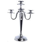 London Boutique Candlesticks Holders Candelabra Silver Solid Brass Decorative Centerpieces Wedding Birthday Gift 3 Arms or 5 Arms (5 Arms)