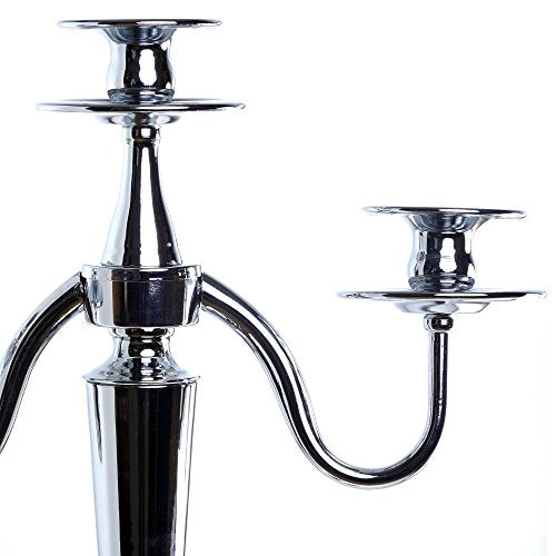 Large Tall Candelabra 5 Arms 3 Arms Candle Holder Silver Solid Brass (3 Arms)