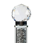 London Boutique Crystal Kitchen Roll Holders Free Standing Sparkle Crushed Diamond Filled Square base 11.8 Inches Height Gift Box