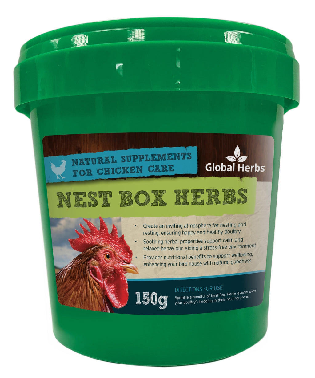 Global Herbs Nest Box Herbs for Chickens | 150g - Wellbeing Pets