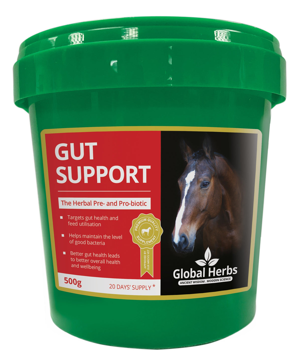 Global Herbs Gut Support for Horses - image 2 - Wellbeing Pets