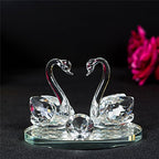 London Boutique Large Decorative Crystal Glass Animal Double Swan Model with swarovski crystal elements Giftware Present (1 piece)