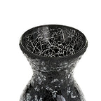 London Boutique Vases Mosaic Black Large small 12" or 16" Decorative Glitter Sparkle vase gift present H28 (Small, Black Silver Rose)