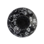 London Boutique Vases for Flowers Decorative Crackle Glitter Sparkled Mercury Mosaic vase gift 006 (Black Silver Rose)