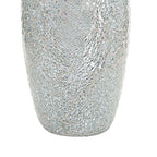 London Boutique Vases for Flowers Handmade Mosaic Glitter Vase Decorative Sparkled Glass gift present (Silver)