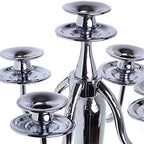 London Boutique Candlesticks Holders Candelabra Silver Solid Brass Decorative Centerpieces Wedding Birthday Gift 3 Arms or 5 Arms (5 Arms)