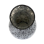 London Boutique Flower Vase Small Large 12" or 16" Decorative Glitter Sparkle Mosaic vase gift present H28 (Large, Black Silver)