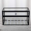 London Boutique Lipstick Organiser 21 Sections Lipstick Holder Storage with Lid Dustproof Extra High (Pine Green)
