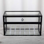 London Boutique Lipstick Organiser 21 Sections Lipstick Holder Storage with Lid Dustproof Extra High (Pine Green)