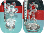 London Boutique Decorative Flower Double Twin Swan with swarovski crystal elements Gift Prsent (Flower)