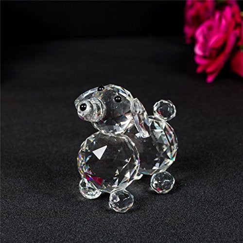 London Boutique Decorative Crystal Dog with swarovski crystal elements Gift Prsent (7508 Single)