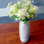 London Boutique Vases for Flowers Handmade Mosaic Glitter Vase Decorative Sparkled Glass gift present (Silver)
