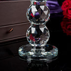 London Boutique Set 2 Decorative Gift Present Crystal Clear Cylinder Candle Holder 20cm