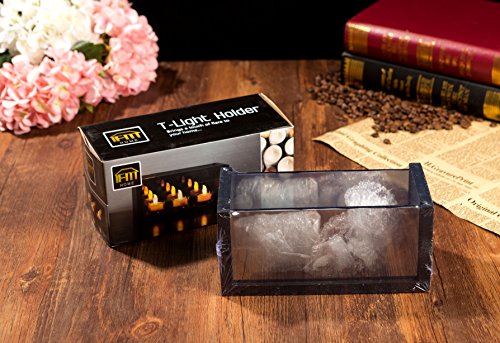 Frame Brown Glass set 3 and set 5 Tea Light Candle Holder Gift Present (Set 3)