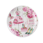 Coffee Tea Cup and Saucer Set 2 Shabby Chic Vintage Flora Porcelain Set Gift Box (Pink Classic Lady)