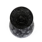 London Boutique Flower Vase Small Large 12" or 16" Decorative Glitter Sparkle Mosaic vase gift present H28(Large, Black Silver Rose)