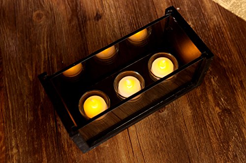 Frame Brown Glass set 3 and set 5 Tea Light Candle Holder Gift Present (Set 3)