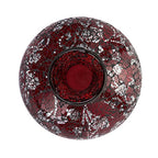 Vases for Flowers Decorative Crackle Glitter Sparkled Mercury Mosaic Bottle Bulb Shaped gift present 006 (Red Silver Rose)
