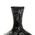 London Boutique Vases for Flowers Decorative Crackle Glitter Sparkled Mercury Mosaic vase gift 006 (Black Silver Rose)