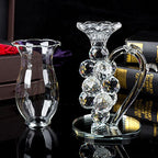 London Boutique Crystal Tea Light Candle Holders with Cover Decorative with Swarovski Crystal Elements Gift Present (Single)